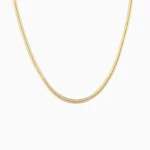 14k Yellow Gold Herringbone Chain Necklace 3mm
