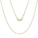 18k Yellow Gold Solid Rolo Cable Chain Necklace 1.2mm