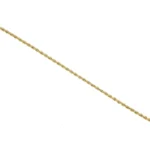 Solid 14k Yellow Gold Rope Bracelet 1mm Diamond Cut link