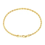 14k Yellow Gold Rope Bracelet 2mm