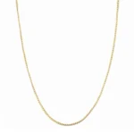 14k Yellow Gold Round Box Chain Necklace 2.5mm