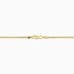 Solid 14k Yellow Gold Round Box Chain Necklace 2.5mm clamp
