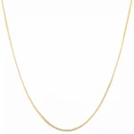 14k Yellow Gold Round Box Chain Necklace 2mm