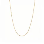 Solid 18k Yellow Gold Ball Bead Chain Necklace 1.5mm