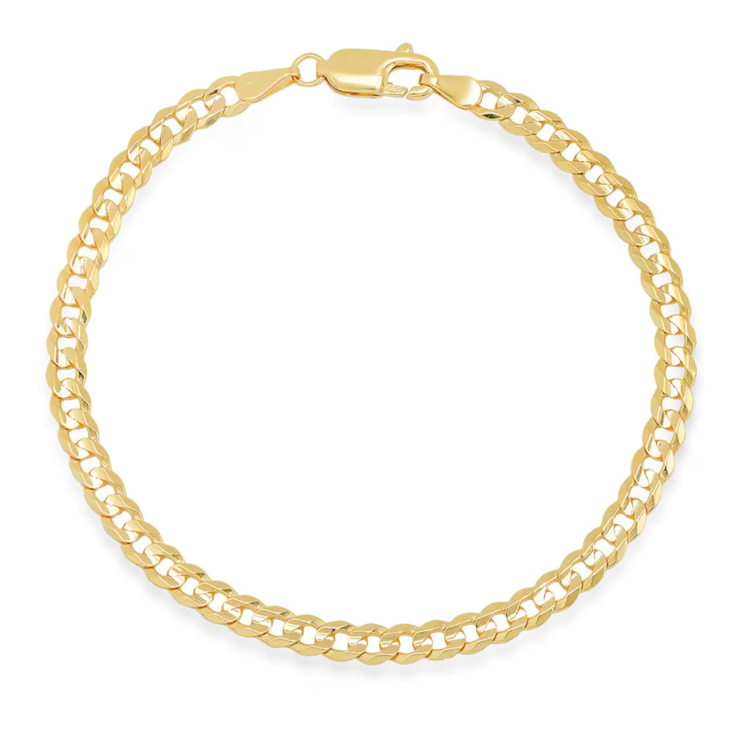 14k Curb Cuban Bracelet Yellow Gold 2.5mm