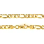 Solid 14k Yellow Gold Figaro Bracelet 4.5mm link