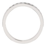14k White Gold 1/2 ct Channel Set Diamond Milgrain Band Ring side