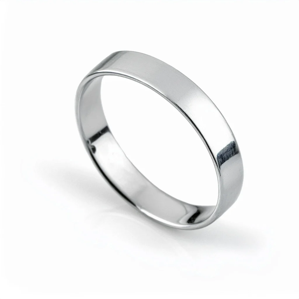 925 Sterling Silver Flat Band Ring 5mm Solid Polished