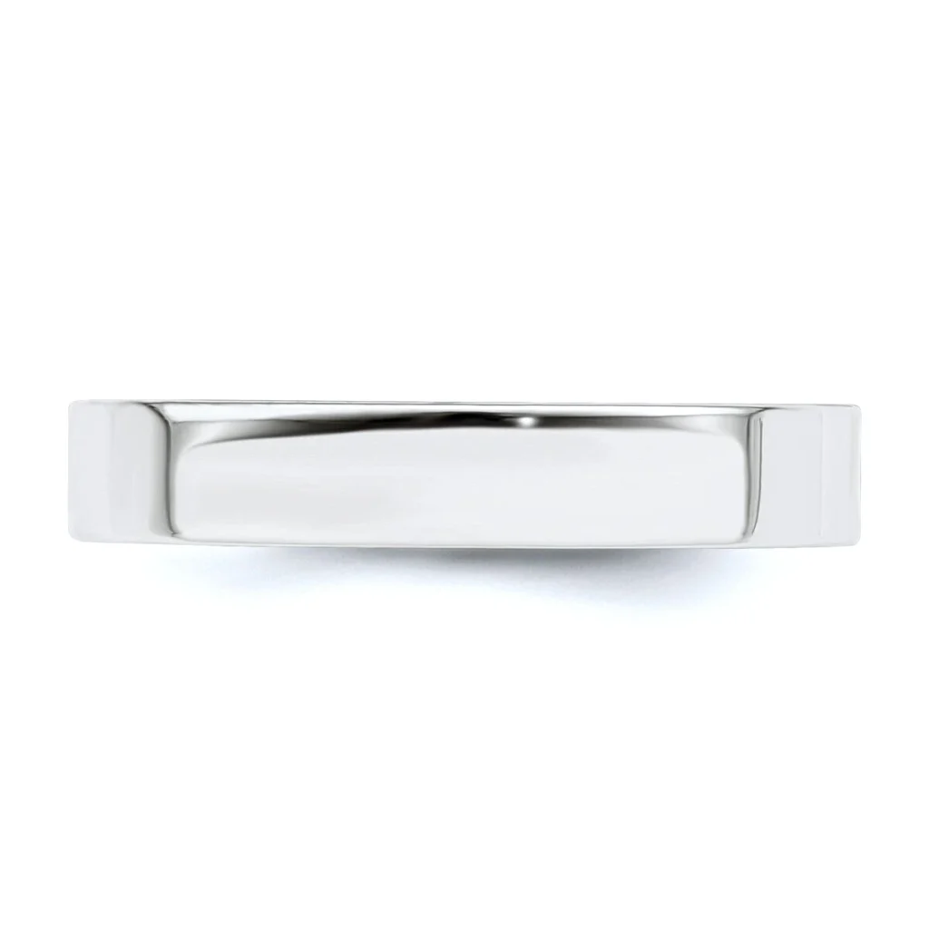 925 Sterling Silver Flat Band Ring 5mm Solid Polished face