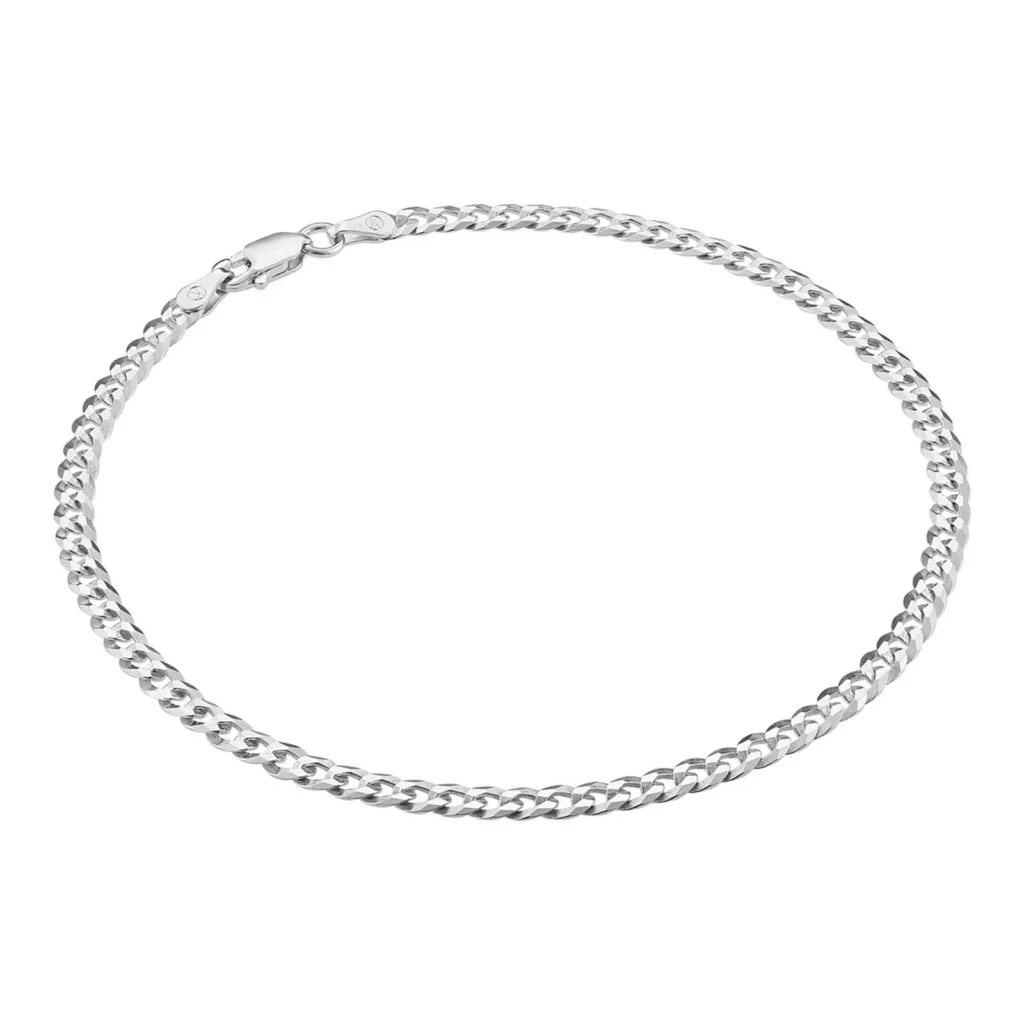 Silver Italian Diamond-Cut Cuban Link Bracelet 4.5mm