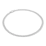 Silver Italian Diamond-Cut Cuban Link Bracelet 4.5mm