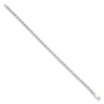 925 Sterling Silver Rope Bracelet Italian Link 2mm