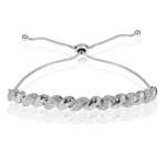 Sterling Silver Diamond Accent San Marco Adjustable Bolo Bracelet